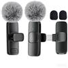NONE Microfono Lavalier Wireless Professionale con Porta Type-C per Smartphone, Computer e Fotocamere, Plug and Play