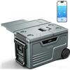 Foursun Frigorifero Portatile per Auto Foursun TAW-45D 48L a Doppia Zona con Controllo Bluetooth tramite APP, 12V/24V DC 100-240V AC, Frigo Elettrico per Campeggio, Viaggi e Attività all'Aperto, Tavolo