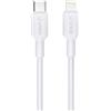 NONE Cavo USB C a Lightning UNICO, Ricarica Rapida PD 30W 3A, 1m, PVC Rotondo OD3.8, Confezione Compatta, Bianco, RoHS