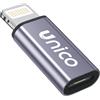 NONE Adattatore UNICO Lightning Maschio a USB-C Femmina in Metallo - Grigio Viola in Lega di Alluminio, Dati e Ricarica, Plug and Play, RoHS