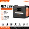 SOLARPLAY Stazione di Alimentazione Portatile Q2402M 2304Wh 2500W AC 110V/220V, Generatore Solare con Batteria al Litio, Alimentazione di Emergenza per Esterni