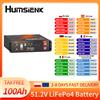 Humsienk Batteria al Litio LiFePO4 Humsienk 48V 100Ah con Bluetooth | Testato secondo la norma UL1973 | Rack Server 3U con Bilanciamento Attivo, Max 5120Wh e BMS 100A per Sistema Solare Off-Grid, Backup,