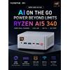 NONE Mini Desktop PC, AMD Ryzen AI 5 340 High Performance AI Host, OCuLink External GPU, Dual 2.5G Ethernet, WiFi 6, All-Round Computer for Gaming, Office & Graphic Design(NO RAM NO SSD NO OS)