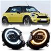 carinamoba Gruppo Fari LED Completo per Mini Cooper R56 R57 R58 R59 2007-2013, Lampada Proiettore DRL Anteriore Plug and Play IP67, 1 Paio