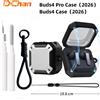 NONE Custodia in carbonio con chiusura di sicurezza per Samsung Galaxy Buds 4 Buds 4 Pro (2026) - Cover per auricolari con ricarica wireless per Buds 4 Pro Galaxy Buds 4