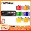 Humsienk Batteria al Litio LiFePO4 Humsienk 24V 320Ah con BMS 200A, Batteria Solare a Ciclo Profondo 15000+ Cicli, 8192Wh di Energia per Camper, RV, Off-Grid, Alimentazione di Backup