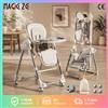 Magic ZC（母婴） Seggiolone 3-in-1 per neonati e bambini, sedia a dondolo multifunzionale convertibile con regolazione dell'altezza a 5 livelli, vassoio rimovibile a 2 livelli e cuscino delicato sulla pelle,