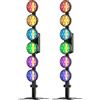 carinamoba Confezione da 2 Barre Stroboscopiche Lineari Vintage COB a 6 LED da 350W, Velocità Flash Regolabile 1-20Hz, DMX512 Doppio 15/33CH per Concerti, Matrimoni, Discoteche
