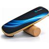 FunLife Balance Board in legno di betulla con rullo - Tavola propriocettiva per allenamento del core, equilibrio, coordinazione e preparazione a surf, skateboard e snowboard, antiscivolo