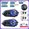 kebidumei Interfono per moto Y20 Pro 1/2x con auricolari, Bluetooth 5.4, intercomunicatore 300M, radio FM, chiamate a mani libere, condivisione musica.