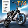 URLIFE Bicicletta Elettrica da Montagna URLIFE T16 con Motore da 250W, Pneumatici Fat 16"x3", Batteria Rimovibile 48V, Doppia Sospensione, per Pendolarismo e Viaggi