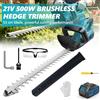 Bogseth Tagliasiepi a batteria Bogseth 3000mAh, 3000 giri/min, lama doppia da 48 cm, autonomia 40-60 minuti, blocco di sicurezza, nessun montaggio richiesto, potatore per arbusti da giardino con guanti e