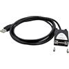 Exsys EX-1311-2-5 V USB 2.0 a seriale RS-232 con tensione da 5 Volt su pin 9