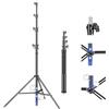 Soonpho 440cm AIR Pro Lampada Treppiede Aria Smorzata Stativo Fotografico Supporto Resistente per Luce,Stativo in Lega di Alluminio Rotante per Softbox,Fotografia