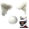 Generisch Casco 3D con orecchie di gatto, stile influencer (include coda casuale), design , copricapo da moto, berretto da bicicletta elettrico, calotta di sicurezza per sci, accessorio per fornitore