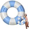 Generico Anelli Gonfiabili per Piscina | Galleggiante da Nuoto Ispessito a Strisce con Maniglie | Classiche Camere d'Aria a Strisce da Piscina | Per Feste Sulla Spiaggia Estate Adulti Vacanze Giochi Acquatici