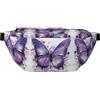 mianfer Marsupio Seal Pup in Water Print per donne e uomini, grande capacità, con tasche con cerniera per viaggi, escursionismo, Farfalla Pittura A Olio, One Size