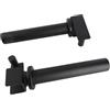 KunEchevyr Supporto per piastre per pesi, design con blocco nero, per power rack, in acciaio resistente con impugnatura in gomma, salvaspazio, montaggio a parete, supporto per corno 0 f