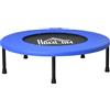 HOMCOM Mini Trampolino Fitness Ø 81 cm Trampolino per esercizi con piedini antiscivolo capacità 100 kg per uso interno/esterno, per ginnastica, allenamento, blu e nero
