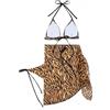 Generico Bikini Donna Push Up, Costumi da Bagno Donna, Elegante Bikini con Copricostume A Tre Pezzi in Rete Trasparente Perfetto per La Spiaggia