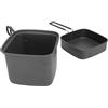 Phefop Set di Pentole da Campeggio Pentola da Esterno Leggera in Lega di Alluminio 2 Pezzi con Manico in Silicone Antiscivolo e Scala di capacità per Campeggio, Escursionismo, Pesca, Picnic
