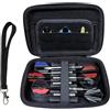 Generico Dart Case | EVA Hard Shell Dart Storage Case Holds 6 Darts 19 x 13 x 5cm Portable Organizer with Accessory Compartments | Protective Travel Carrying Çase for Steel Tip Soft Tip Dartsg