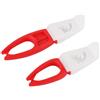 Sandyseptember Clip porta canna da pesca per secchiello, in plastica leggera, per pesca su zattera, ghiaccio, roccia, costa, set da due pezzi con morsetti grandi e piccoli, bianco per combo per pescatori (blu e