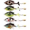 Generic XILILHC 5 Pz Spinner Fishing Lure 9.5 Cm 16.5 G Popper Wobblers Coda Rotante Topwater Crankbait for Trota Pike Attrezzatura da Pesca