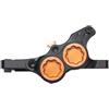 NHABXGDS Biciclette Tamburo Freno Posteriore Freno a Tambur Pinza Freno a Disco Idraulico per Bicicletta a Montaggio Piatto per Bici 4 Pistoni per Mountain Bike da Strada con Barra Piatta(Black)