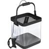 Sandyseptember Acquario pieghevole portatile con materiale trasparente ad alta pressione PE e sistema di aerazione silenzioso per mantenere vivo il pescato durante la pesca all'aperto nero 21 x 21 x 20 cm (F)