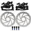 NHABXGDS Pinza Freno a Disco Meccanico per Bici da Strada MTB Freno a Cavo Anteriore Posteriore a Trasmissione Singola per Bici da Strada di Montagna(Rear Brake)