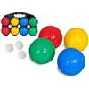 Generico Set Bocce da Giardino 8 Palle Colorate con Valigetta, 29x20x6 cm Bocce Piene per Bambini e Adulti, da Spiaggia, Giardino, Parco, Prato, Sportivo per Esterni Giochi di Abilità