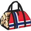 DUWAA Cestini in legno con stampa bandiera norvegese con manico, grande, per caminetto, borse da picnic resistenti all'usura