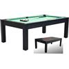 NG Biliardi Biliardo ARTEMIDES color legno - 215 cm - diventa tavolo da pranzo e ping pong - Non necessita di montaggio