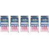 Generic Ganci per Corde da Pesca con Piume Vivaci Attraente Attrezzatura per Esche per Pesca in Lago e Mare 5 Set in Acciaio Al Carbonio (14#)