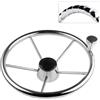 LIZHAYG Volante Barca Accessori for Barche Volante Marino da 13-1/2'' in Acciaio Inox a 5 Razze con pomello(with knob)