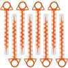 mizikuu 8 Pezzi Picchetti da Campeggio, Picchetti Tenda in Plastica con 8 Tubi in Plastica Trasparente Viti per Tenda di Sabbia Spirale per Carpfishing Peg Chiodo per Teli Teloni Frangivento