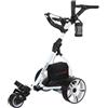 ULTRA MAX Ultramax Carrello da golf elettrico con batteria al litio da 18-27 fori e caricabatterie, accessori gratuiti, 9 velocità, distanza automatica, leggero, pieghevole, in alluminio (bianco)
