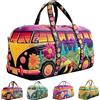 XIEXIESHER Borsone Trapuntato Hippie Van Sportiva Borsa da Viaggio Stile Piccola in Stile Bohémien Multifunzionale con Motivi Stampati in 3D Ideale per Sport Picnic Shopping Weekend Sportiva Palestra (A)
