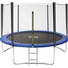 YM Trampolino Elastico, Diametro 183 cm (6 ft), Kit Completo, per Giardino, Tappeto Sicuro con Protezione Bordi in Schiuma e Rete di Sicurezza, Tubi Telaio in Acciaio Zincato, Your Move