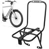 Generic Portapacchi anteriore per bicicletta, in lega di alluminio, resistente, con freno a V, supporto per bagagli da 140 mm, portabagagli per bicicletta, antiruggine, per mountain bike, strada, città