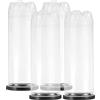AUTSUPPL Contenitore da 4 Palline per Pvc Tennis in Trasparente e Coperchio Nero, Resistente alle Cadute, Facile da Trasportare, Set Pezzi Raccolta e Conservazione