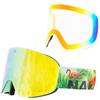 NAKED Optics Le TROOP EVO Maschera da Sci per Uomini e Donne, Snowboard con Lenti Intercambiabili (TROOP EVO Flamingo incl. Lente per Maltempo)