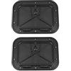 Tuminita 2X Coperchio di Accesso al Piatto Marino Coperchio di Ispezione Estraibile con Fermo per Canoa per Kayak da Barca, 14,96 x 11,02 Pollici / 380 x 280 mm -Nero