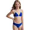 Generico Costume Bambina Due Pezzi,Costume da Bagno Due Pezzi per Bambine Bikini A Contrasto con Spacco Laterale Ideale per L'Estate E La Spiaggia