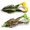 Esportic 2 Pezzi Topwater Esche Rana,Artificiali Silicone Pesca,Esca da Pesca,Esche Morbide Doppia Elica,Artificiale 3D Occhi Frog Hollow Body Lure-9 cm,idéal Pesca Accessori per Mare Profondo e Mare Basso