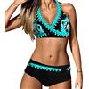 Generico Costume Donna Bikini, Costume Mare Donna, Push Costumi da Bagno Donne Bikini Color Up Split Due Pezzi 2Pack Stampa Cinghie Costume da Bagno Costumi da Bagno Costumi da Bagno Tankinis Set
