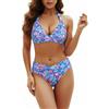 Generico Bikini Donna Mare, Costume da Bagno Donna, Costume da Bagno Bikini con Stampa Floreale alla Moda Due Pezzi Top E Slip Tankini con Spalline Regolabili