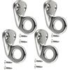 Generico Boat Bumper Clips - 1.42 Inch Spring Holders | 316 Stainless Steel Marine Fasteners - Rail Mount Hardware for Yacht Dock Canopy Rope Boat Use 4 Piece Heavy Duty Corrosiøn ResistantClips