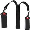 VILLCASE Cinghia per Sci Regolabile in Nailon Nero Manico Doppio, Comoda da Trasportare, Accessorio per Sci e Snowboard